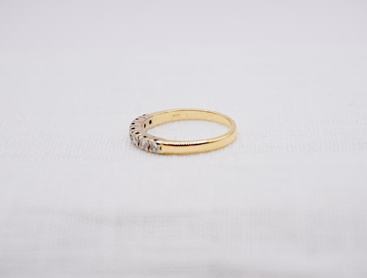 “ Diamonds “ Vintage Geelgouden ring