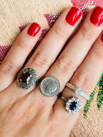 Zilveren ring met zirkonia