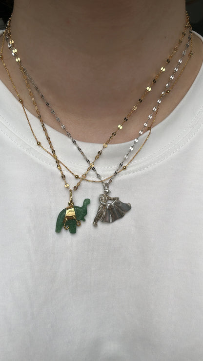 Zilveren ketting fantasie schakel