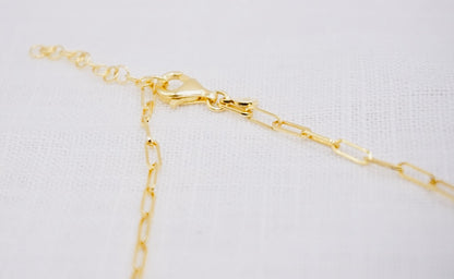 Goudkleurige paperclip ketting