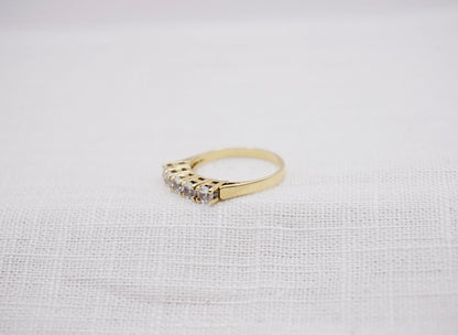 “ Line “ Vintage Geelgouden ring