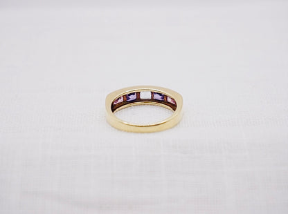 “ Rainbow “ Vintage Geelgouden ring