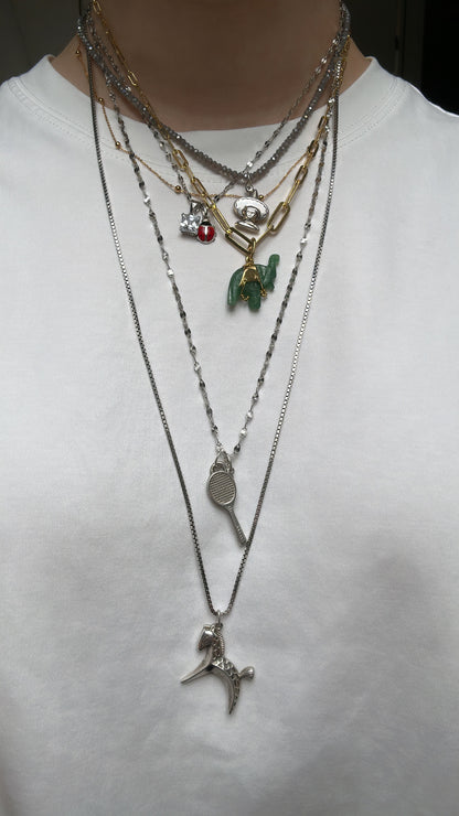 Goudkleurige paperclip ketting