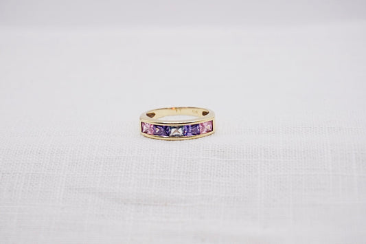 “ Rainbow “ Vintage Geelgouden ring