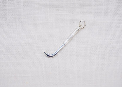 Vintage Zilveren hanger Hockeystick