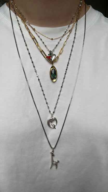 Vintage Zilveren bedel hart