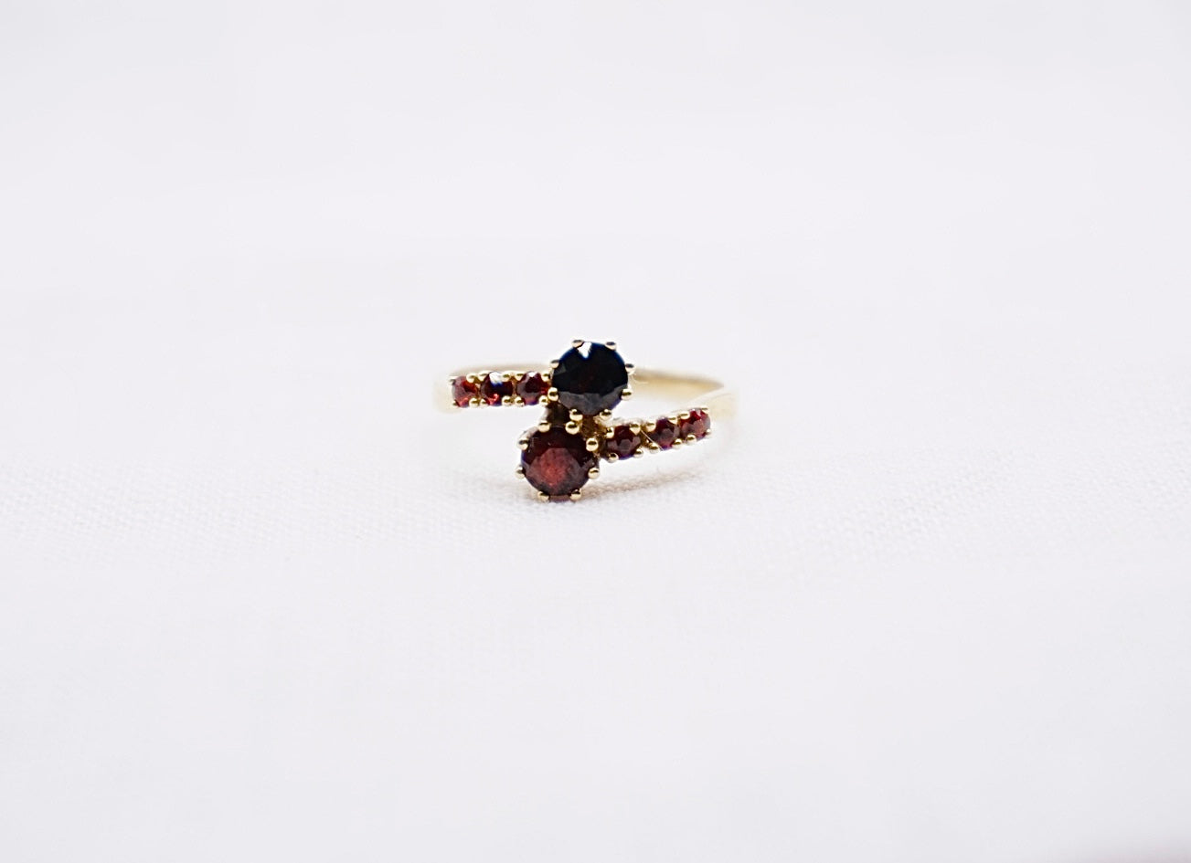 “ Toi et Moi “ Vintage Geelgouden ring