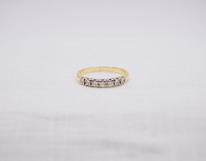 “ Diamonds “ Vintage Geelgouden ring