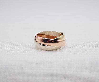 “ Trio “ Vintage Geelgouden ring