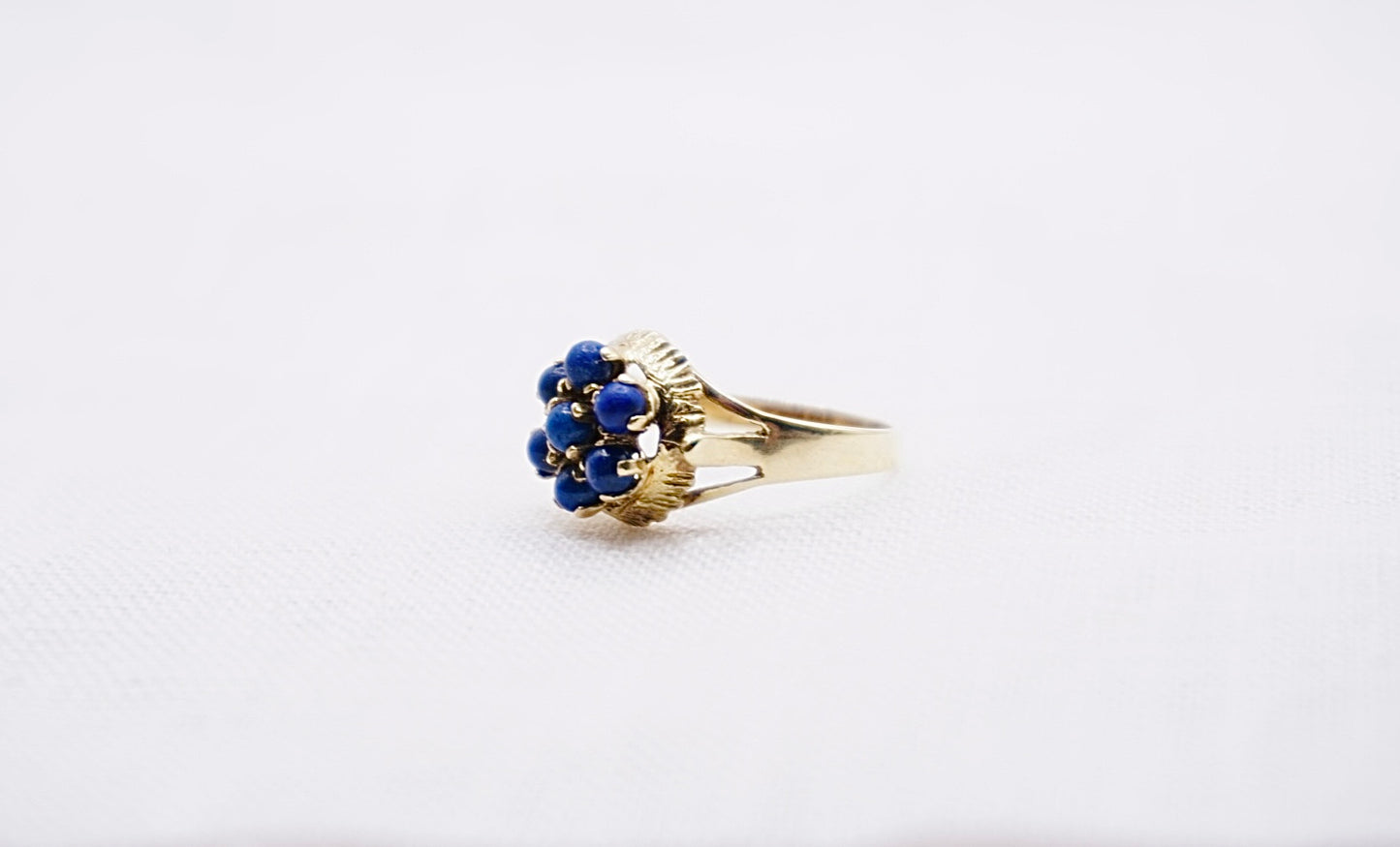 “ Flower “ Vintage Geelgouden ring