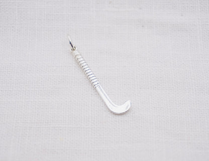 Vintage Zilveren hanger Hockeystick